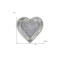 Homeroots 7in Silver Heart Cast Iron Handmade Vanity Tray 483153 - alternate 3
