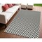 Homeroots 4' X 6' Black and White Geometric Distressed Indoor Outdoor Area Rug 558809 - alternate 5
