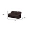 Homeroots 79" Brown Chenille Reclining Sofa With Black Legs 491323 - alternate 3