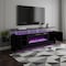 Homeroots 80in Black Wood Fireplace Entertainment Center With Fireplace 723795 - alternate 3