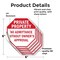Signmission Private Property No Admittance With, 6 inch X 6 inch, Vinyl Decal, 5PK OC-D-5PACK-6-145 - alternate 2