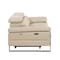 Homeroots 77in Cream and Black Italian Leather Power Reclining Loveseat 720496 - alternate 5