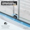 Anzzi 76 in. x 56-60 in. Frameless Sliding Shower Door in Matte Black , 3/8in 10mm Tempered Clear Glass SD-AZ21-02MB - alternate 7