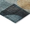 Homeroots 8' Teal Blue Ivory And Gold Round Geometric Washable Indoor Outdoor Area Rug 604508 - alternate 3