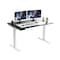Homeroots Adjustable Black and White Wood and Stainless Steel Rolling Computer Desk 397752 - alternate 3
