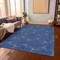 Homeroots 3' X 5' Navy Blue And Ivory Geometric Washable Indoor Outdoor Area Rug 614089 - alternate 5