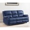 Homeroots 81" Blue Faux Leather Reclining USB Sofa With Black Legs 491002 - alternate 4