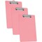 Acrimet 3 Pack Clipboard Letter Size Low Profile Clip & Side Rulers, Durable Plastic, Solid Pink, 3PK 134.9 - alternate 1