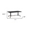 Homeroots 71" Black and Gold Wood and Steel Trestle Base Dining Table 572225 - alternate 6