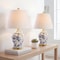 Jonathan Y Penelope 22" French Country Cottage Ceramic/Iron Chinoiserie Ginger Jar LED Table Lamp, Blue/Wh, 2PK JYL3005A-SET2 - alternate 3