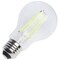 Satco 8 Watt LED A19 Straight Filament Green Light Glass 120 Volt S14387 - alternate 2