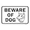 Signmission Beware Of Dog W Graphic, Heavy-Gauge Aluminum Rust Proof Parking Sign, 18" x 24", A-1824-25293 A-1824-25293 - alternate 2
