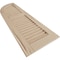 Ekena Millwork Riverwood 2 Equal Louver w/Quarter Round Arch Top Faux Wood Shutters, 12W x 48H 36 Low Side, PR SHULVQ12X48RWPR - alternate 7