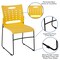 Flash Furniture Yellow Plastic Stack Chair, PK5 5-RUT-2-YL-GG - alternate 5