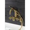 Kingston Brass Wall Mount Clawfoot Tub Faucet, Brushed Brass AE8457CG - alternate 2