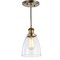 Jonathan Y Cleo 5.5" Adjustable Metal/Glass LED Pendant, Brass Gold JYL3518B - alternate 6