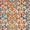 Homeroots 5' X 8' Ivory Blue Orange And Green Trellis Indoor Outdoor Area Rug 546792 - alternate 3