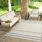 Homeroots 8' X 10' Blue and Cream Striped Distressed Indoor Outdoor Area Rug 558784 - alternate 5