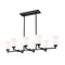 Z-Lite Oren 8-Light Linear Chandelier, 17.5 in W, Matte Black 7004-8L-MB - alternate 1
