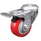Service Caster 3.5 Inch SS Red Polyurethane Swivel Bolt Hole Caster with Total Lock Brake SCC SCC-SSBHTTL20S3514-PPUB-RED - alternate 1