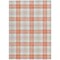 Homeroots 5' X 8' Coral And Beige Plaid Washable Indoor Outdoor Area Rug 601321 - alternate 4