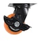 Vestil Polyurethane Swivel With Brake Caster 4 In. Diameter x 2 In. Width 551 lb Orange/Silver CST-E6-4X2PUP-SWB - alternate 9