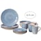 Dinewares 32 PC Spin Wash Dinnerware Dish Set for 8 Person, Mugs, Salad and Dinner Plates and Bowls QI004502.BL.2 - alternate 6