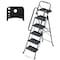 Wrightmaster 5.5 ft. Folding Steel Ladder (10 ft. Reach) w/330 lbs Capacity, Utility Top Platform, Safety Rails ZR-5189P418344 - alternate 1