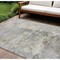 Homeroots 9' X 12' Gray Abstract Washable Indoor Outdoor Area Rug 607804 - alternate 1