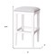 Homeroots 31" Light Gray and White Solid Wood Backless Bar Height Bar Chair 534320 - alternate 2