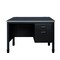 Regency Mesa Steel Single Pedestal Teacher's Office Desk 48in x 30in - Grey Top, Black Base 66348SPGYBK - alternate 5