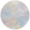 Homeroots 8' Sky Blue Beige And Gold Round Abstract Washable Indoor Outdoor Area Rug 618552 - alternate 5