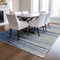 Homeroots 5' X 8' Navy Blue Gray And Ivory Striped Washable Indoor Outdoor Area Rug 597266 - alternate 8