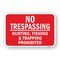 Signmission No Trespassing Hunting Fishing & Trapping Prohibit Aluminum, 18" H, A-1824-24952 A-1824-24952 - alternate 1