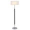 Homeroots 61" Black Two Light Floor Lamp With White Frosted Glass Drum Shade 523577 - alternate 4