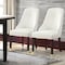 Homeroots Set of Two Tufted White And Espresso Upholstered Faux Leather Dining Side Chairs 543536 - alternate 1