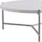 Homeroots 37" White And Silver Wood And Stainless Steel Round Coffee Table 529101 - alternate 4