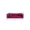 Homeroots 88" Fuchsia Velvet Wood Sofa With Toss Pillows 543976 - alternate 6