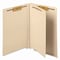 Medical Arts Press Heavy-Duty End Tab Classification Folder, 2in Expan, 1 Divider, 4 Fasteners, Letter, Manila, 25PK 35482 - alternate 4