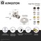 Kingston Brass 1/2" FIP x 1/2" or 7/16" Slip Joint Quarter-Turn Straight Shut-Off Valve with Flange, Antique Brass CC44153XK - alternate 2