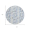 Homeroots 8' Sky Blue And Ivory Round Abstract Washable Indoor Outdoor Area Rug 614181 - alternate 3