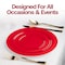 Smarty Had A Party 10.25" Solid Red Holiday Round Disposable Plastic Dinner Plates (120 Plates), 120PK 110R-CASE - alternate 6