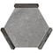 Apollo Tile Aureole 8.66 in. x 9.84 in. Matte Fossil Gray Porcelain Hexagon Wall and Floor Tile (8.07 sq ft/case) - 18 Sheets ENC88GRSEBNA - alternate 1