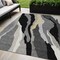 Homeroots 5' X 8' Black Gray And Tan Abstract Washable Indoor Outdoor Area Rug 600943 - alternate 1