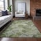 Homeroots 5' X 8' Green And Ivory Abstract Washable Indoor Outdoor Area Rug 577674 - alternate 4