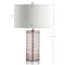 Jonathan Y Cole 27.5" Modern Fused Glass Cylinder LED Table Lamp, Smoky Gray, 2PK JYL4016C-SET2 - alternate 6