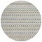 Homeroots 8' Silver And Gray Round Striped Washable Indoor Outdoor Area Rug 610566 - alternate 4