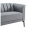 Homeroots 76" Gray Sofa With Silver Legs 480906 - alternate 4