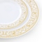 Elama 150 Piece Disposable Plastic Dinnerware Party Set for 25 Guests in White with Gold Decal Trim 750123350M - alternate 5