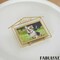 Fabulaxe 9x7" Horizontal Decorative Gold Metal Floating Easel Back Picture Frame QI004845.S - alternate 3